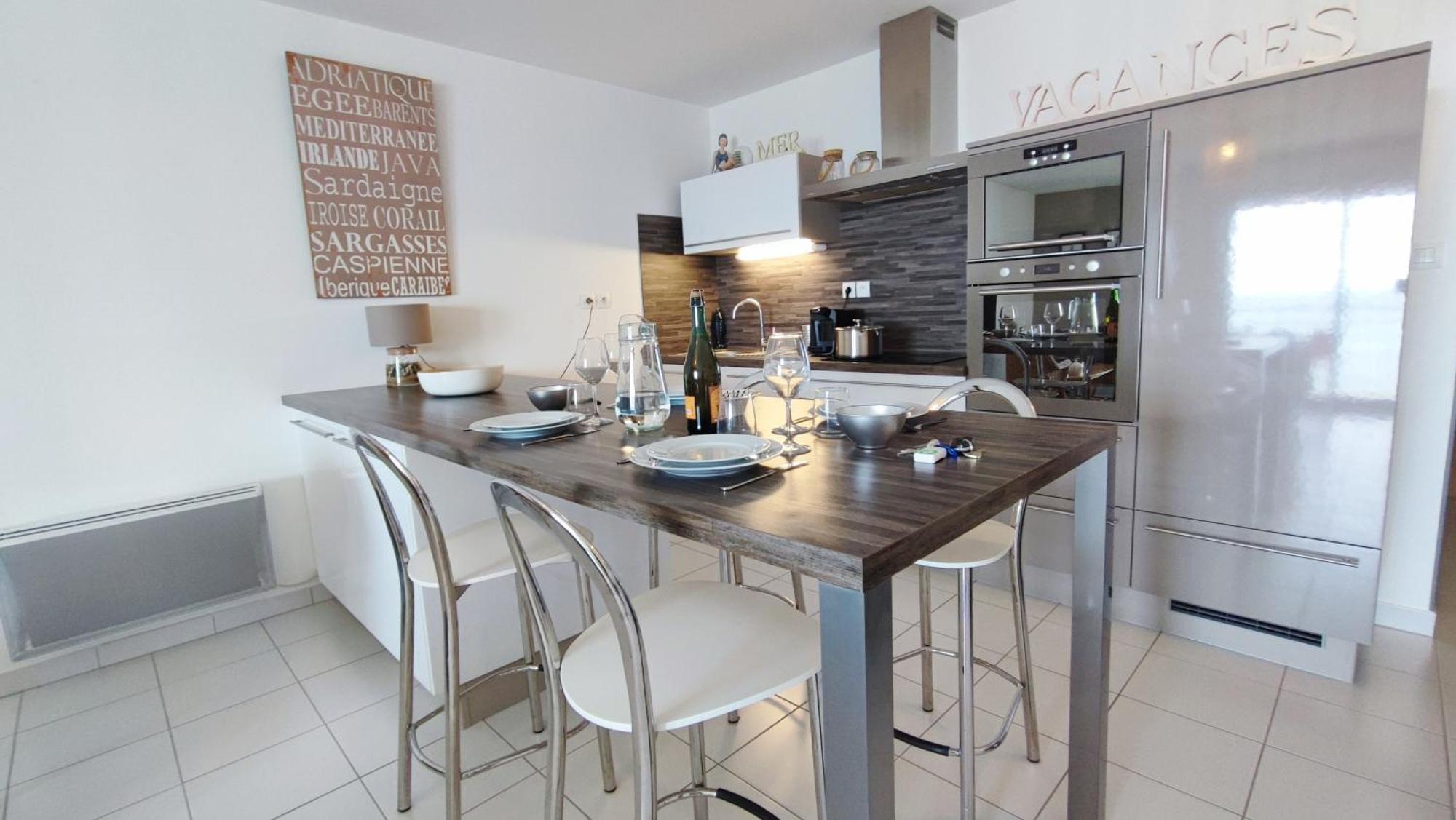 Ferienwohnung Reve Bleu - Vue Mer Exceptionnelle - Wifi - Draps Et Serviettes Inclus - Balcon Avec Mobilier De Jardin Penmarcʼh Exterior foto